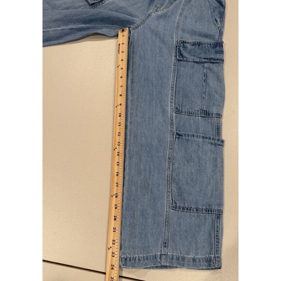 Levis Parachute Pants Jeans XSP Denim Elastic Waist Drawstring Travel Pockets - Picture 5 of 7